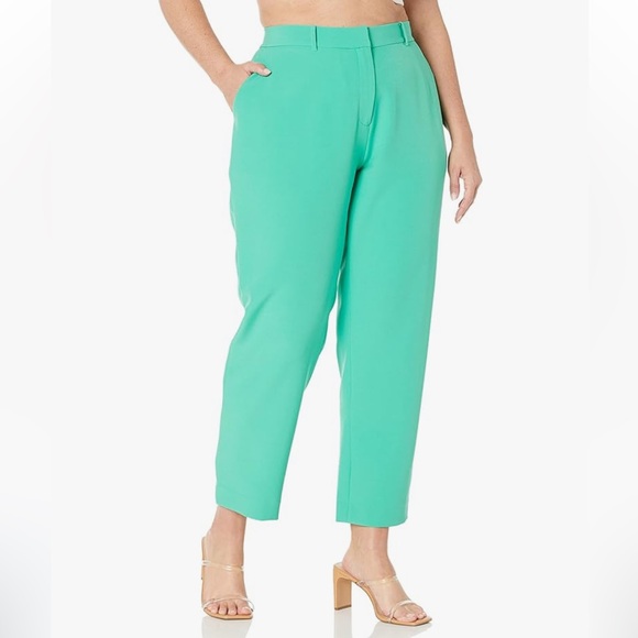 The Drop Abby Front Flat Pant (in color Jade) - Picture 4 of 6